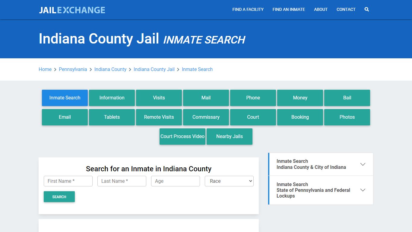 Indiana County Jail, PA Inmate Search: Roster & Mugshots